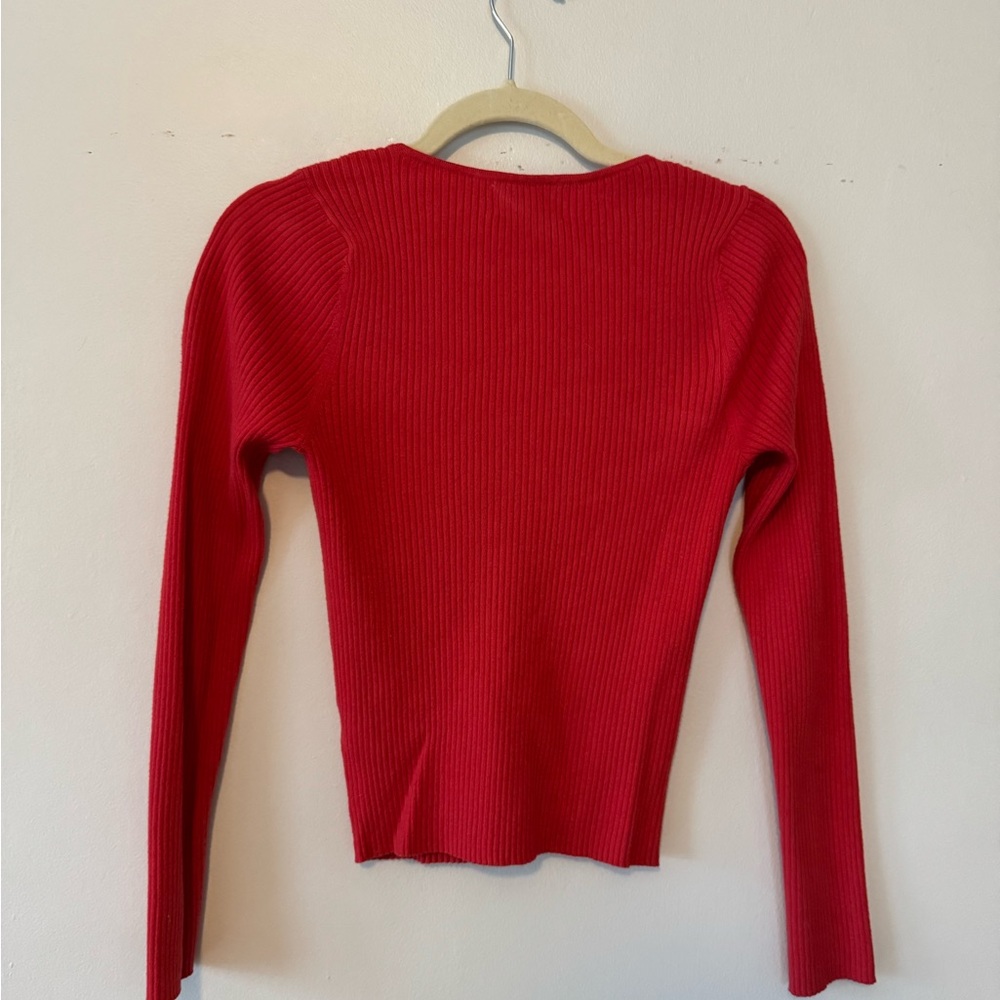 Fitted Rib-Knit Sweater - Picture 5 of 6